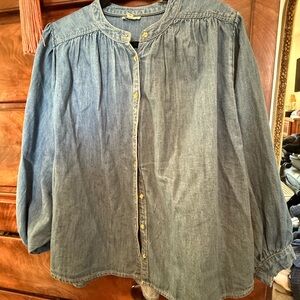 Pilcro Blue Button Down Shirt from Anthropologie